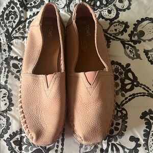 TOMS Blush Pink Textured Slip-Ons